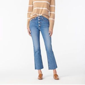 9" demi-boot crop jean in Blue Lagoon wash